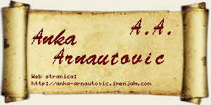 Anka Arnautović vizit kartica